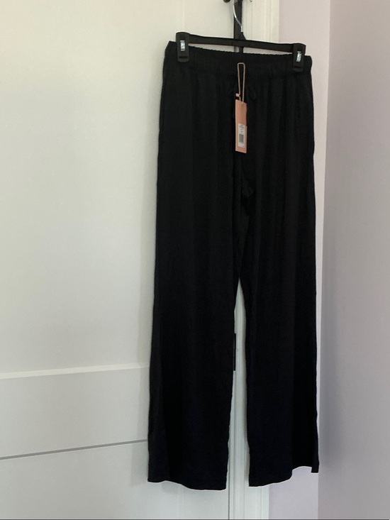 Eberjey Pants - Eberjey Black Lounge Wide-Leg Leggings